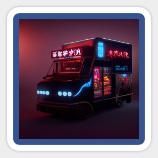 Cyberpunk Tokyo Ramen Food Truck Sticker